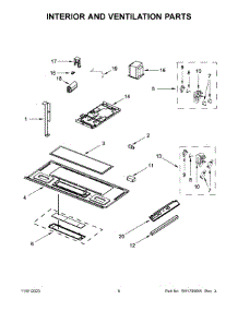 Interior And Ventilation Parts parts for Whirlpool Microwave/Hood Combo YWMH31017HB09 from AppliancePartsPros.com
