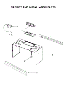 Cabinet And Installation Parts parts for Whirlpool Microwave/Hood Combo YWMH31017HB2 from AppliancePartsPros.com