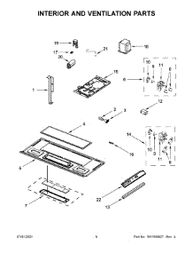 Interior And Ventilation Parts parts for Whirlpool Microwave/Hood Combo YWMH31017HS4 from AppliancePartsPros.com