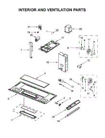 Interior And Ventilation Parts parts for Whirlpool Microwave/Hood Combo YWMH31017HW2 from AppliancePartsPros.com
