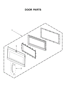 Door Parts parts for Whirlpool Microwave/Hood Combo YWMH31017HW3 from AppliancePartsPros.com
