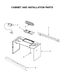 Cabinet And Installation Parts parts for Whirlpool Microwave/Hood Combo YWMH31017HZ2 from AppliancePartsPros.com