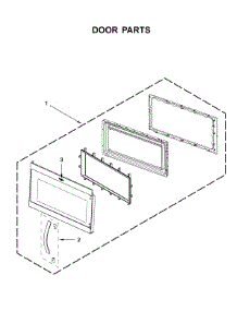 Door Parts parts for Whirlpool Microwave/Hood Combo YWMH31017HZ3 from AppliancePartsPros.com