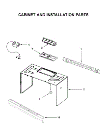 Cabinet And Installation Parts parts for Whirlpool Microwave/Hood Combo YWMH31017HZ3 from AppliancePartsPros.com