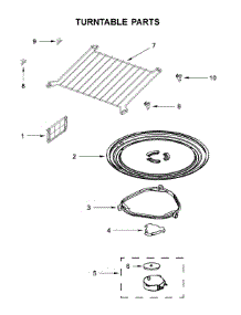 Turntable Parts parts for Whirlpool Microwave/Hood Combo YWMH53521HV3 from AppliancePartsPros.com
