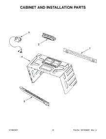 Cabinet And Installation Parts parts for Whirlpool Microwave/Hood Combo YWMH53521HW05 from AppliancePartsPros.com