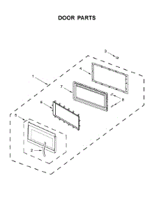Door Parts parts for Whirlpool Microwave/Hood Combo YWMH53521HW4 from AppliancePartsPros.com