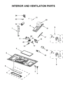 Interior And Ventilation Parts parts for Whirlpool Microwave/Hood Combo YWMH53521HW4 from AppliancePartsPros.com
