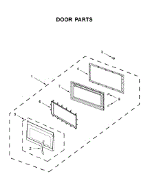 Door Parts parts for Whirlpool Microwave/Hood Combo YWMH53521HZ3 from AppliancePartsPros.com