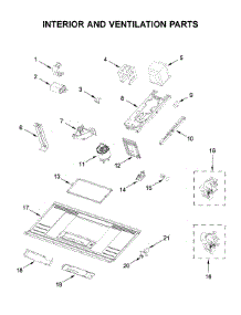 Interior And Ventilation Parts parts for Whirlpool Microwave/Hood Combo YWMH54521JV0 from AppliancePartsPros.com
