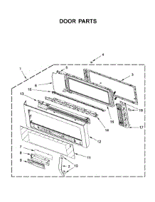 Door Parts parts for Whirlpool Microwave/Hood Combo YWMH76719CB4 from AppliancePartsPros.com