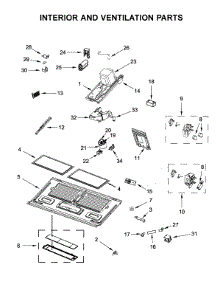 Interior And Ventilation Parts parts for Whirlpool Microwave/Hood Combo YWMH76719CS4 from AppliancePartsPros.com