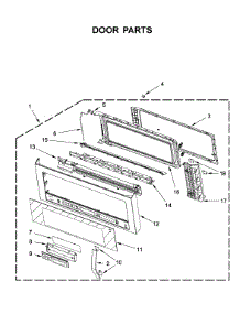 Door Parts parts for Whirlpool Microwave/Hood Combo YWMH76719CZ3 from AppliancePartsPros.com