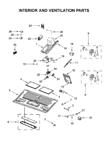 Interior And Ventilation Parts parts for Whirlpool Microwave/Hood Combo YWMH78019HZ2 from AppliancePartsPros.com