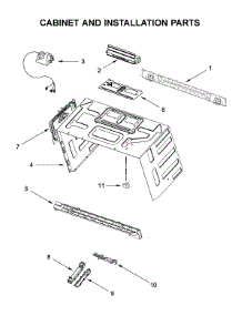 Cabinet And Installation Parts parts for Whirlpool Microwave/Hood Combo YWMH78019HZ2 from AppliancePartsPros.com