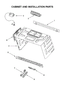 Cabinet And Installation Parts parts for Whirlpool Microwave/Hood Combo YWMH78019HZ3 from AppliancePartsPros.com