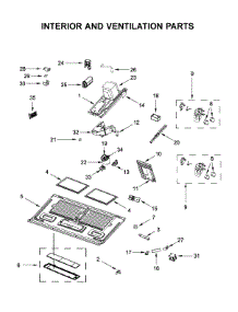 Interior And Ventilation Parts parts for Whirlpool Microwave/Hood Combo YWMHA9019HN2 from AppliancePartsPros.com