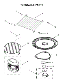 Turntable Parts parts for Whirlpool Microwave/Hood Combo YWMHA9019HN2 from AppliancePartsPros.com