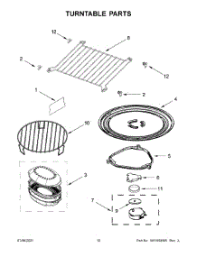 Turntable Parts parts for Whirlpool Microwave/Hood Combo YWMHA9019HV04 from AppliancePartsPros.com