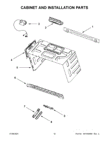 Cabinet And Installation Parts parts for Whirlpool Microwave/Hood Combo YWMHA9019HV04 from AppliancePartsPros.com