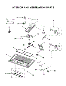 Interior And Ventilation Parts parts for Whirlpool Microwave/Hood Combo YWMHA9019HV3 from AppliancePartsPros.com