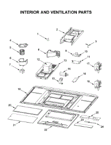 Interior And Ventilation Parts parts for Whirlpool Microwave/Hood Combo YWML35011KS0 from AppliancePartsPros.com