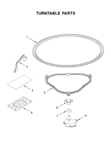 Turntable Parts parts for Whirlpool Microwave/Hood Combo YWML35011KS0 from AppliancePartsPros.com