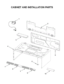 Cabinet And Installation Parts parts for Whirlpool Microwave/Hood Combo YWML35011KW0 from AppliancePartsPros.com
