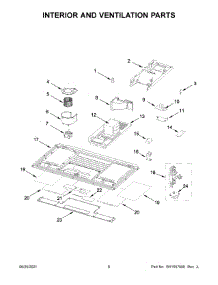 Interior And Ventilation Parts parts for Whirlpool Microwave/Hood Combo YWML55011HB08 from AppliancePartsPros.com