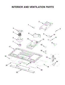 Interior And Ventilation Parts parts for Whirlpool Microwave/Hood Combo YWML55011HS4 from AppliancePartsPros.com