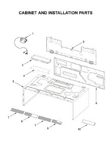 Cabinet And Installation Parts parts for Whirlpool Microwave/Hood Combo YWML55011HW7 from AppliancePartsPros.com