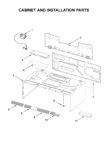 Cabinet And Installation Parts parts for Whirlpool Microwave/Hood Combo YWML75011HB6 from AppliancePartsPros.com