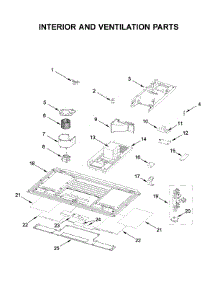 Interior And Ventilation Parts parts for Whirlpool Microwave/Hood Combo YWML75011HB8 from AppliancePartsPros.com