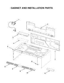 Cabinet And Installation Parts parts for Whirlpool Microwave/Hood Combo YWML75011HN9 from AppliancePartsPros.com