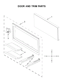 Door And Trim Parts parts for Whirlpool Built-In Microwave YWMT50011KS0 from AppliancePartsPros.com