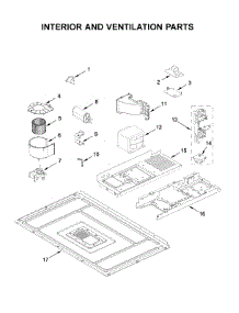Interior And Ventilation Parts parts for Whirlpool Built-In Microwave YWMT50011KS0 from AppliancePartsPros.com