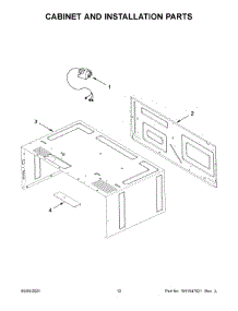 Cabinet And Installation Parts parts for Whirlpool Built-In Microwave YWMT50011KS01 from AppliancePartsPros.com