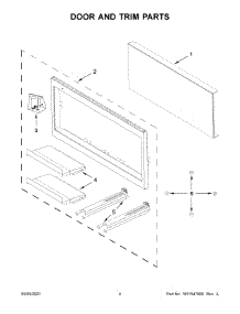 Door And Trim Parts parts for Whirlpool Built-In Microwave YWMT50011KS02 from AppliancePartsPros.com
