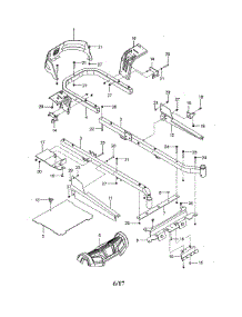 Frame parts for Husqvarna Rear-Engine Riding Mower Z242F-967271801-00 from AppliancePartsPros.com
