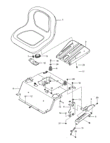 Seat parts for Husqvarna Rear-Engine Riding Mower Z246-967271501-00 from AppliancePartsPros.com