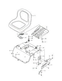 Seat parts for Husqvarna Rear-Engine Riding Mower Z248F-967262401-00 from AppliancePartsPros.com