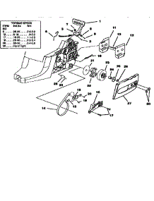 Chain Brake-Drive Case Cover parts for Homelite Gas Chainsaw Z3850-18 INCH from AppliancePartsPros.com