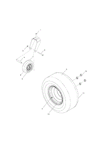 Wheels And Tires parts for Husqvarna Rear-Engine Riding Mower Z4220-968999655 from AppliancePartsPros.com
