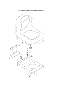 Seat parts for Husqvarna Rear-Engine Riding Mower Z4824-968999512 from AppliancePartsPros.com
