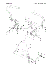 Steering parts for Jonsered Rear-Engine Riding Mower Z54R-96732800100 from AppliancePartsPros.com