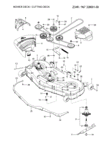 Mower Deck / Cutting Deck parts for Jonsered Rear-Engine Riding Mower Z54R-96732800100 from AppliancePartsPros.com