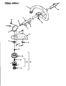 Drive Shaft And Cutter Head Assembly parts for Homelite Gas Line Trimmer Z725SE from AppliancePartsPros.com
