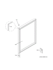 Door parts for Ge Wine & Beverage Cooler ZDBI240HDII from AppliancePartsPros.com