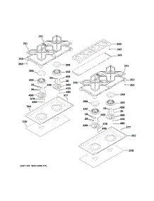 Cooktop parts for Ge Range ZDP304NP8SS from AppliancePartsPros.com
