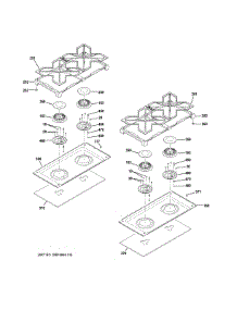 Cooktop parts for Ge Range ZDP364NRN1SS from AppliancePartsPros.com